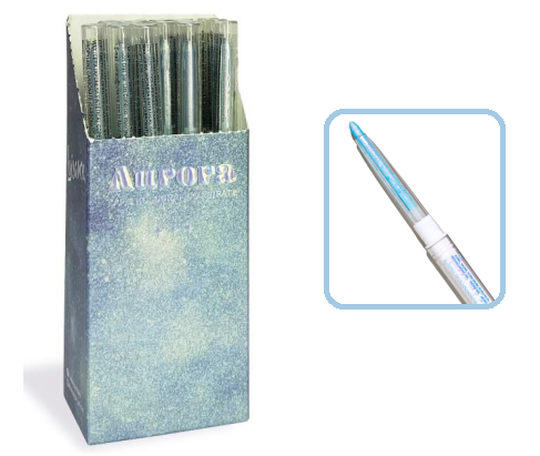 L17005-C AURORA LAPIS HOLOGRÁFICO CRISTAL BX/ 24 UN