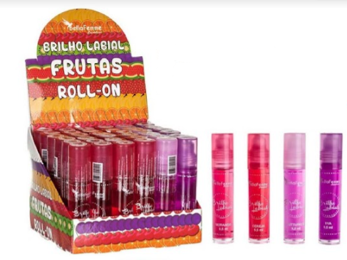 BF10013 - BRILHO LABIAL ROLLON FRUTAS BX/36 UN
