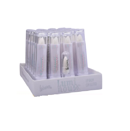 L3268 LUMINOUS LIP BALM C/ GLITTER BX/ 24 UN