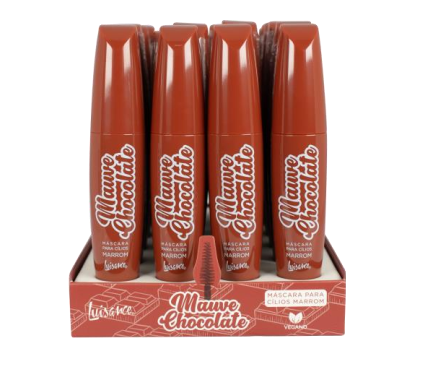 L3267 MAUVE CHOCOLATE MASCARA P/ CILIOS MARROM BX/ 24 UN