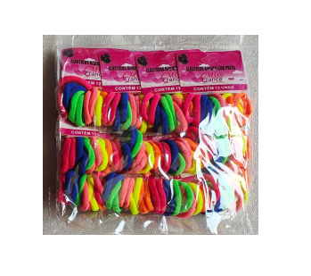 MF-2568 ELÁSTICOS RABICÓ 3,5CM TIPO MEIA COLORIDO - PCT/12CT