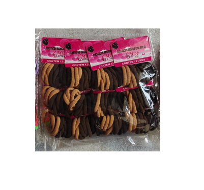 MF-2568 ELÁSTICOS RÁBICO 3,5 CM TIPO MEIA MARROM - PCT C/ 12CT