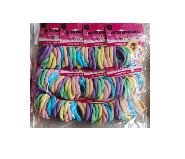 MF-2568 ELÁSTICOS RABICO 3,5CM TIPO MEIA CORES CLARAS PCT/12CT