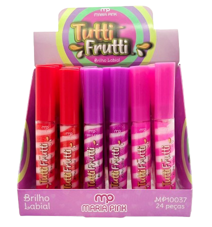 MP10037 BRILHO LABIAL TUTTI FRITTI MARIA PINK BX/ 24 UN