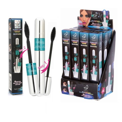 MA3041 MASCARA MEGA 2EM1  BX/ 12UN