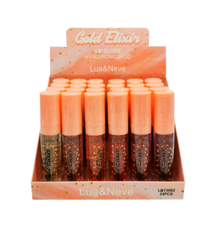 LN13002 LIP GLOSS GOLD ELIXIR BX/ 24 UN