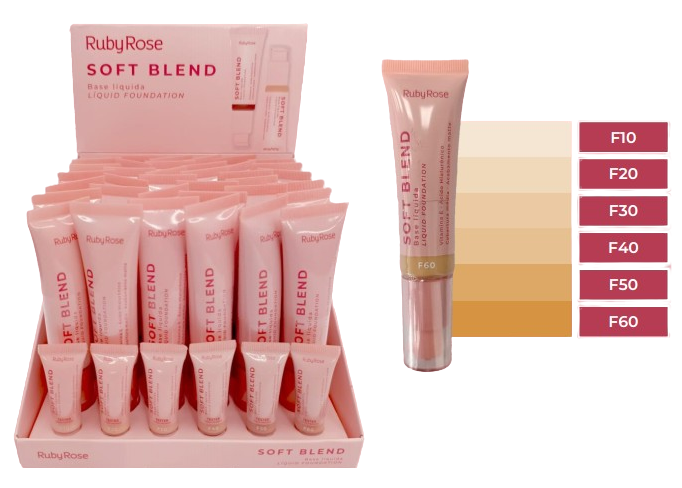 HB-M301-G1 BASE LIQUIDA SOFT BLEND RUBY ROSE BX/ 36UN