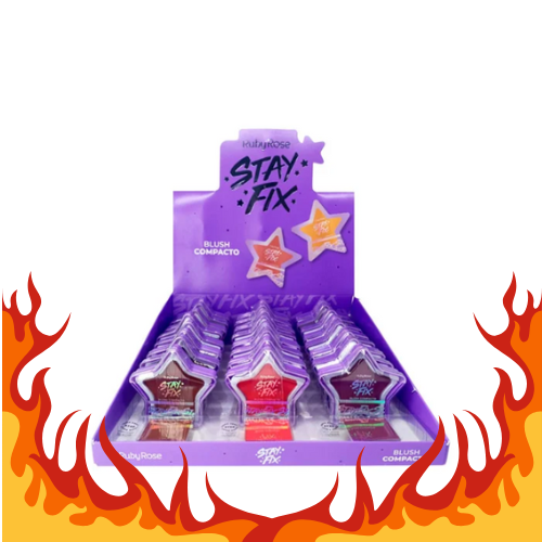 HB-574-G2 - BLUSH COMPACTO SATY FIX RUBY ROSE BX/ 24UN