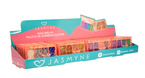 JS06113 MAIS BRILHO PALETA DE SOMBRAS GLITTER BX/24 UN