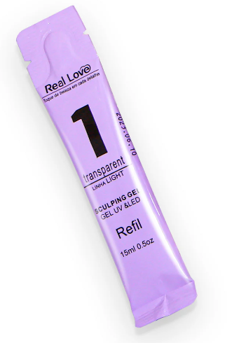 RF-15-1 REFIL DE GEL ALONGAMENTO REAL LOVE 15ML COR: 1