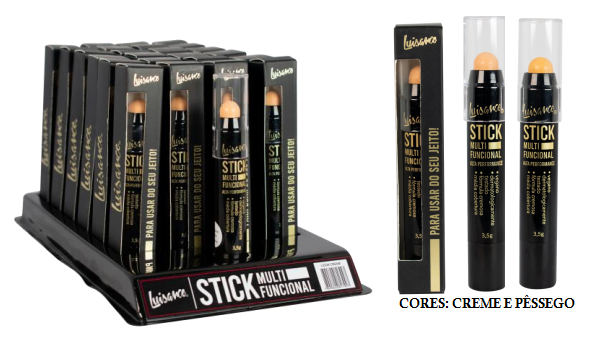L5238 (C2 E C3) - STICK MULTIFUNCIONAL - CREME E PÊSSEGO BX/24 UN