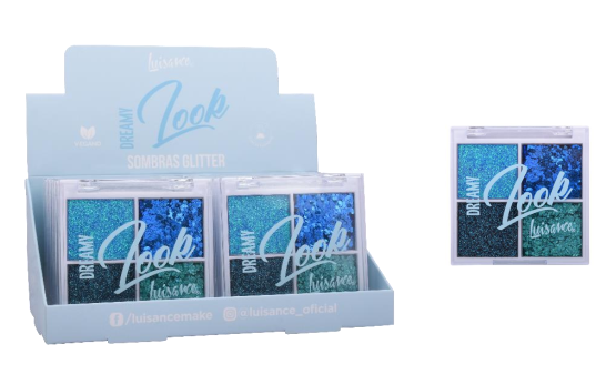 L3278-C LOOK PALTEA DE SOMBRAS GLITTER - DREAMY BX/12 UN