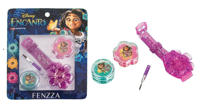 DIS046 PALETA DE BRILHO E BATOM ENCANTO TEEN FENZZA