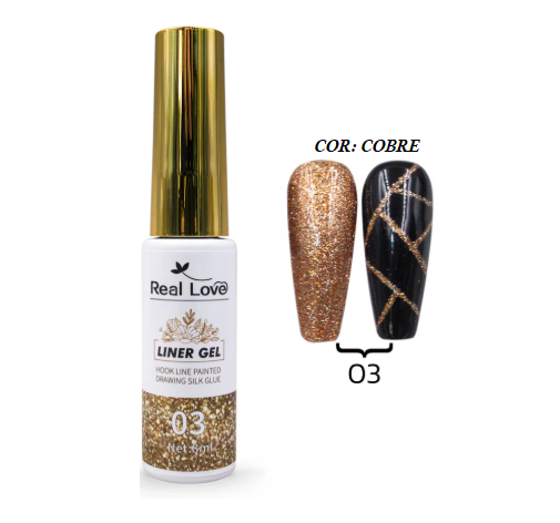GEL-F1006-3 ESMALTE EM GEL EFEITO SPIDER REAL LOVE COR: COBRE