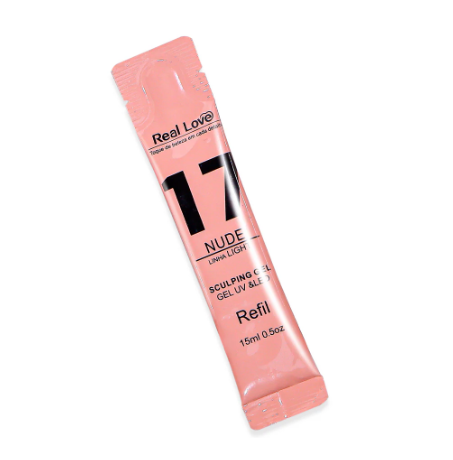 RF-15-17 REFIL DE GEL ALONGAMENTO REAL LOVE 15ML COR: 17