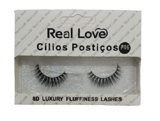 CL5028A-P06 CÍLIOS POSTIÇOS REAL LOVE BX/10 UN.  NCM:670419000