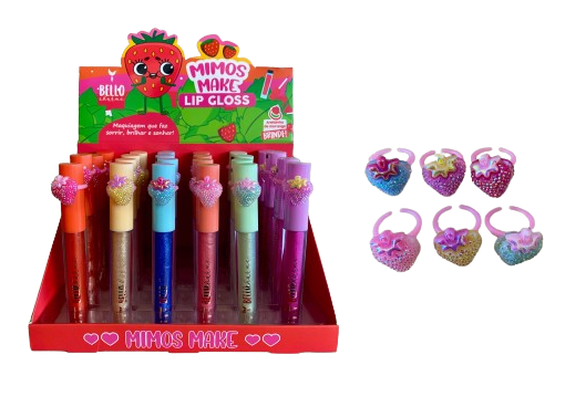 BC66 LIP GLOSS MORANGO MIMOS MAK BELLO CHARME BX/24 UN