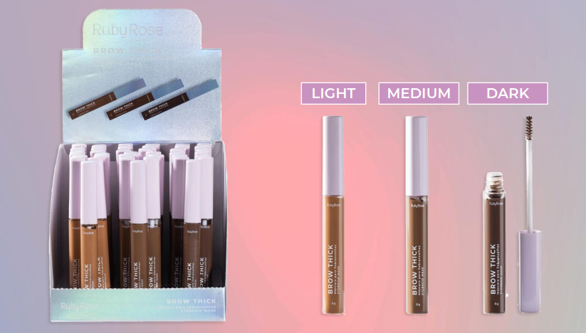 HB-F2800 BROW THICK MASCARA P/ SOBRANCELHAS BX/ 36 UN RUBY ROSE 