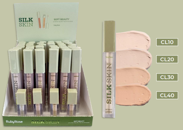 HB-T1800-G1 CORRETIVO LIQUIDO SOFT BEAUTY SILK SKIN BX/36 UN