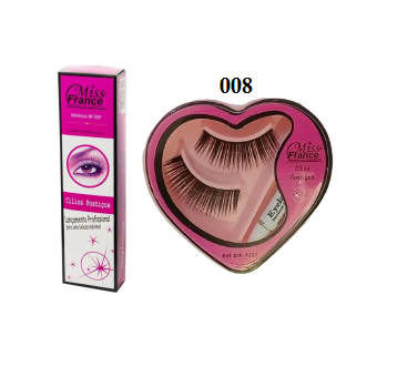 MF-7007 CÍLIOS POSTICOS BX/12 PARES + COLA - 008