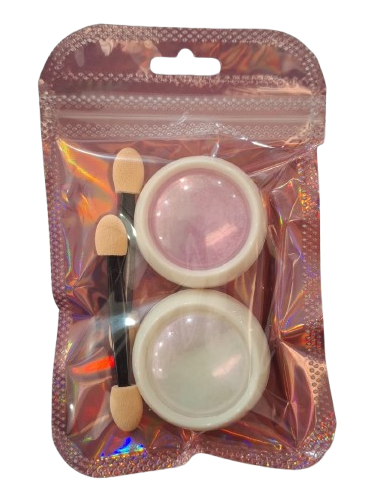 GOS18 CONJUNTO 2 GLITTER P/ UNHA E 2 APLIC REAL LOVE