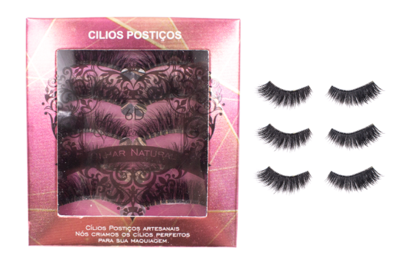AD1191-W44 CÍLIOS POSTIÇOS 6D - EFEITO NATURAL REAL LOVE  