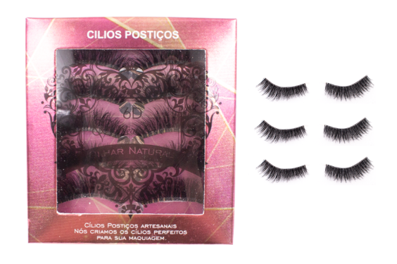 AD1191-W46 CÍLIOS POSTIÇOS 6D - EFEITO NATURAL REAL LOVE  