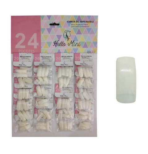 OY041-2 CARTELA DE TIPS QUADRADA OVAL CT/24 UN HELLO MINI