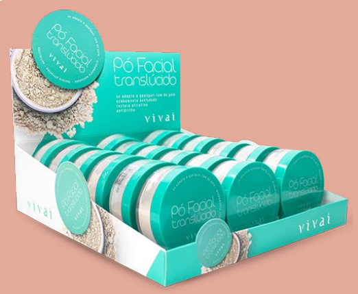 1002.1.1 PO FACIAL TRANSLUCIDO VIVAI BX/ 18UN