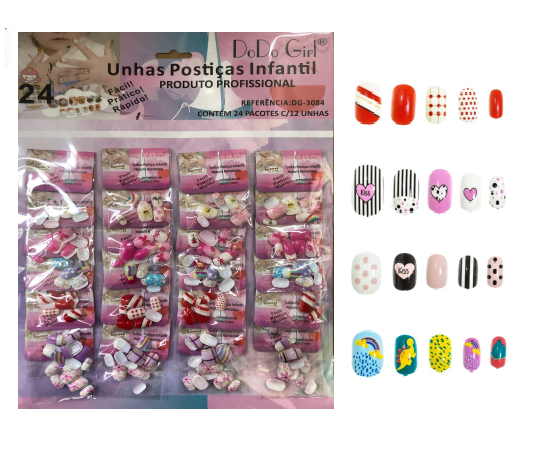 DG-3084 UNHA POSTICA INFANTIL CT/24 UN MISS FRANCE