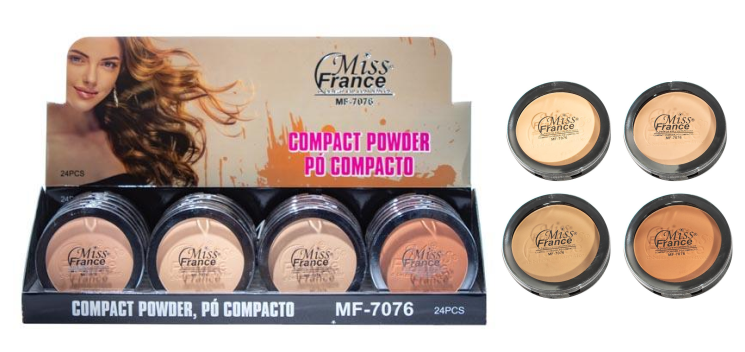 MF-7076 PÓ COMPACTO COMPACT POWDER BX/24 UN MISS FRANCE