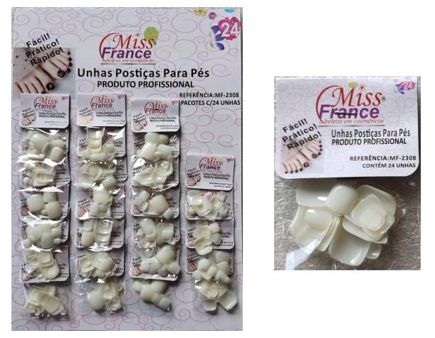 MF-2308 UNHA POSTIÇA P/ PÉ CT/24 UN MISS FRANCE