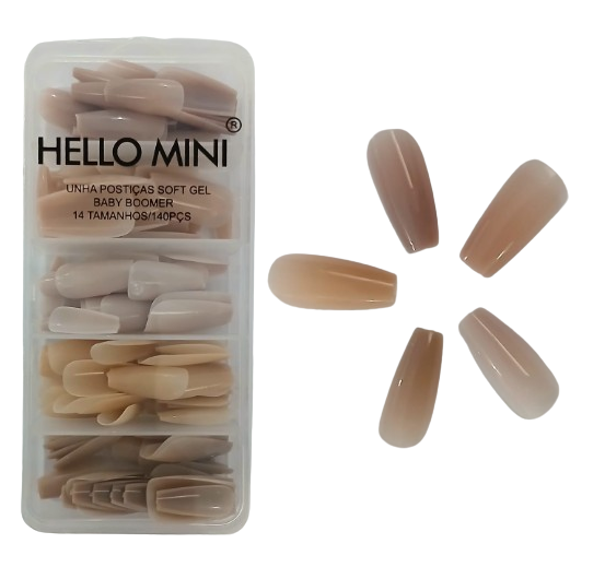 OY1386-2 UNHA SOFT GEL C/140 UN HELLO MINI 