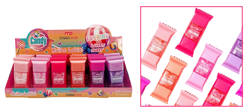 MP10044 BRILHO LABIAL BALINHA MARIA PINK BX/24 UN