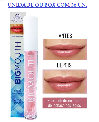 PH007 BIG MOUTH ROSA PHALLEBEAUTY (UNIDADE OU BX/36 UN.)