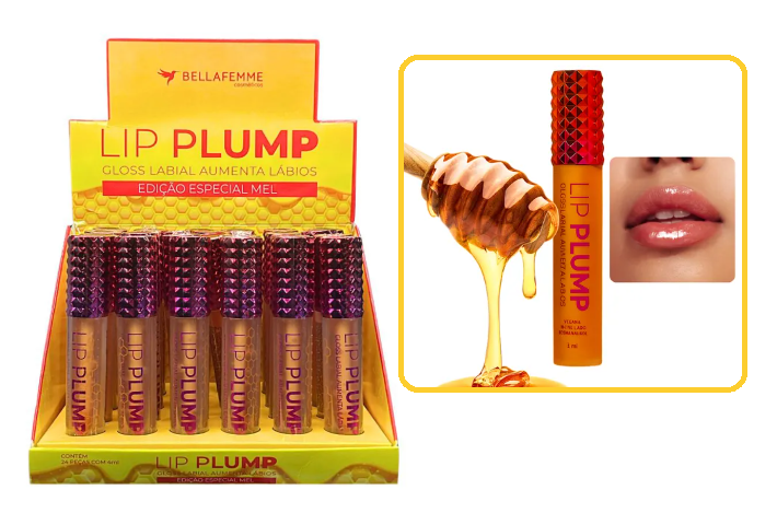 BF10221 LIP PLUMP GLOSS LABIAL MEL BX/24 UN BELLAFEMME