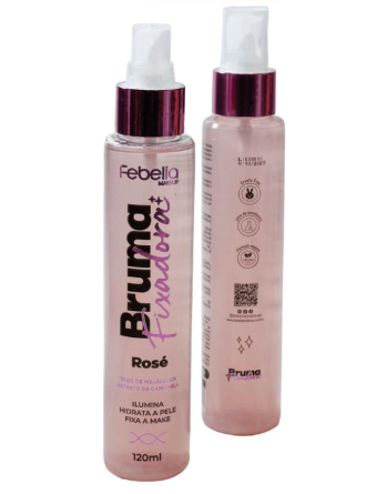 BFR00125 BRUMA FIX. ILUMINADORA FEBELLA ROSE 120ML (UNIDADE OU BX/12 UN.)