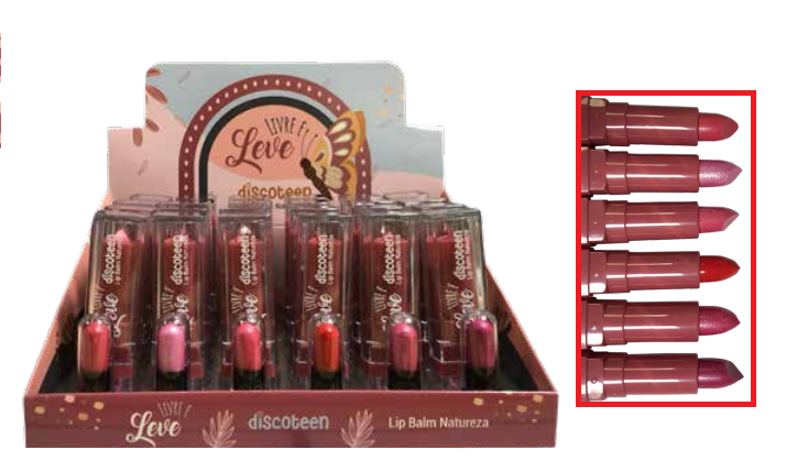 HB105831 LIP BALM LIVRE E LEVE DISCOTEEN BX/24 UN