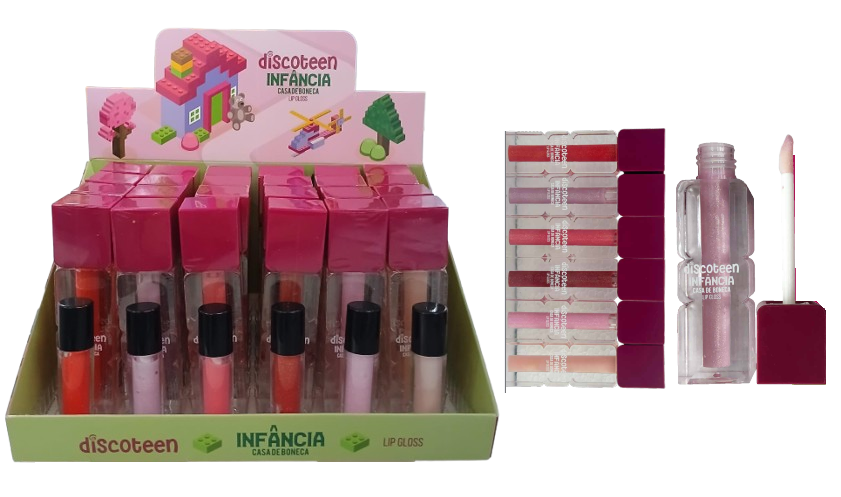 HB106090 LIP GLOSS INFANCIA CASA DE BONECA DISCOTEEN BX/24 UN