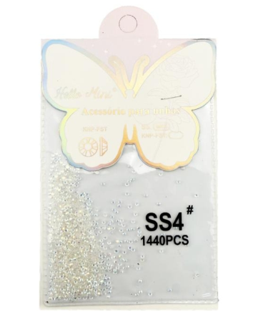 OY820-4 STRASS P/ UNHA COR TRANSPARENTE HELLO MINI 