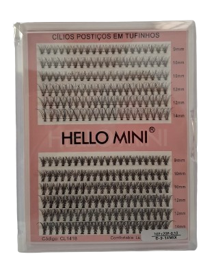 CL1418 CÍLIOS POSTÍÇOS EM TUFINHO 10P-20P HELLO MINI