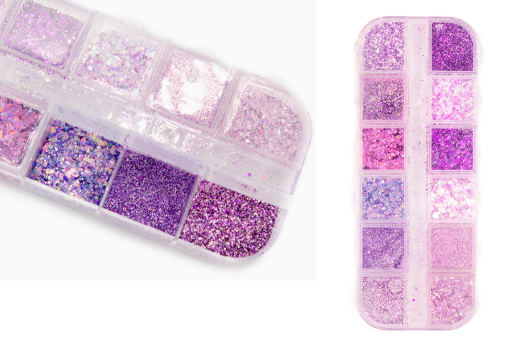 22PAL10 GLITTER P/ UNHAS REAL LOVE