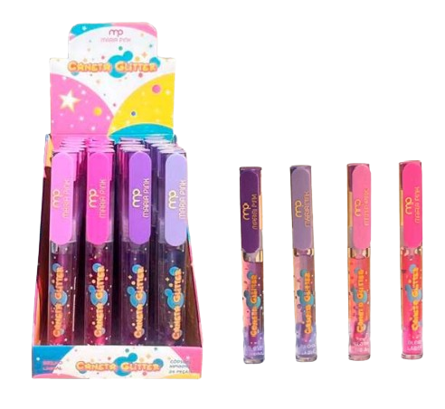 MP10056 BRILHO LABIAL CANETA GLITTER MARIA PINK BX/24 UN