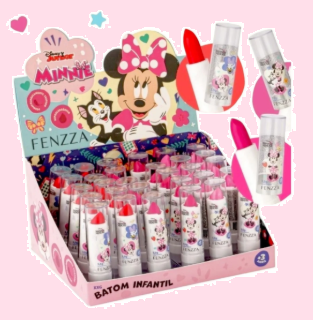 DIS030 BATOM BALA INFANTIL MINNIE FENZZA DISPLAY BX/ 30UN
