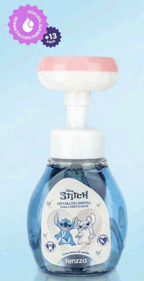 DIS160 ESPUMA DE LIMPEZA E MAOS STITCH FENZZA 280 ML ANGEL