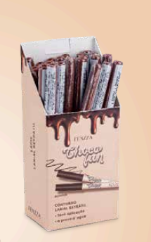 FZ27006 LÁPIS LABIAL RETRÁTIL CHOCO FUN FENZZA BANOFFEE BX/24