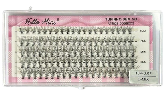 CL1856 CILIOS POSTICOS EM TUFINHO MIX  HELLO MINI