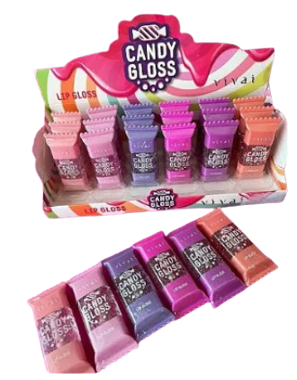 3079.1.1 - CANDY GLOSS LIP GLOSS VIVAI BX/ 24UN