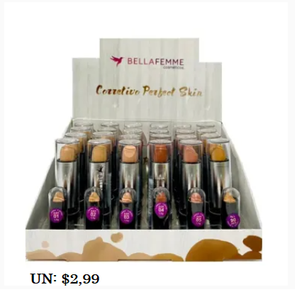 BF10039 - CORRETIVO PERFECT SKIN BELLA FEMME BX/ 24 UN