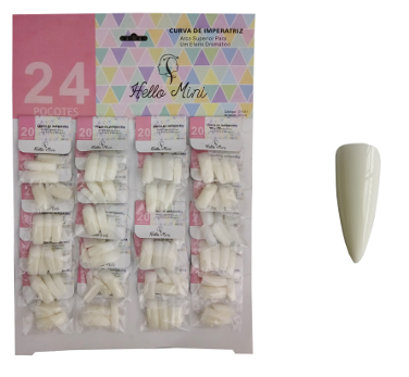 OY041-7 UNHA STILETTO HELLO MINI CT/ 24UN